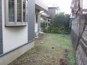 中庭工事前 中庭工事前