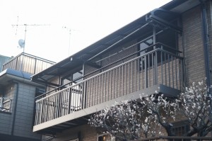 2階にも、お出かけ中に雨が降っても大丈夫なように、ヴェクターを取り付けました。