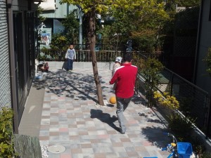 3色インターロッキング工事　横浜市港南区Ｉ様邸