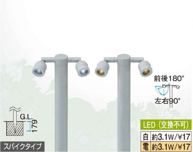 スポットライト　パワーＬＥＤ　スポットスティックライト　タカショー