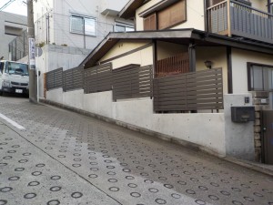 横浜市ブロック塀改善事業　補助金を利用したブロック塀　港南区