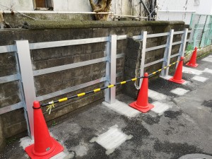 ブロック塀補強鉄骨　FITパワーを使用