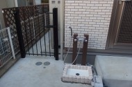 33 外周 立水栓 片開き門扉設置 d2f1ff68bce2555a1469c83a3bf258e1
