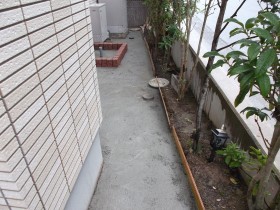 立水栓周りのコンクリート打ち 立水栓周りのコンクリート打ち