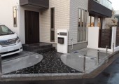 アートウォールを使ったエクステリア