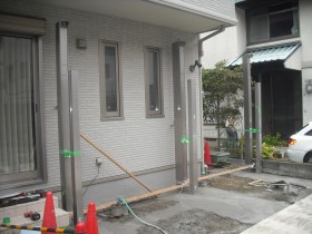 柱の組み立て