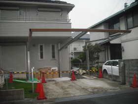 梁材の取付