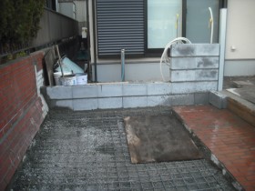 正面ブロック積み