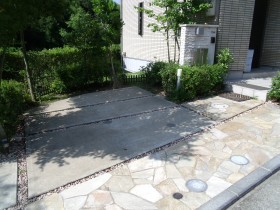 横浜市青葉区外構工事 撤去前